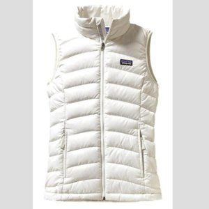 Patagonia White Youth Down Vest Size 10